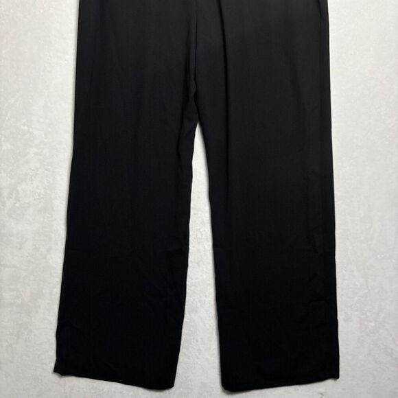 Nordstrom Rack Women's Wide Leg Pleated Front Elastic Waist Pants NWT Black XL - Picture 8 of 15